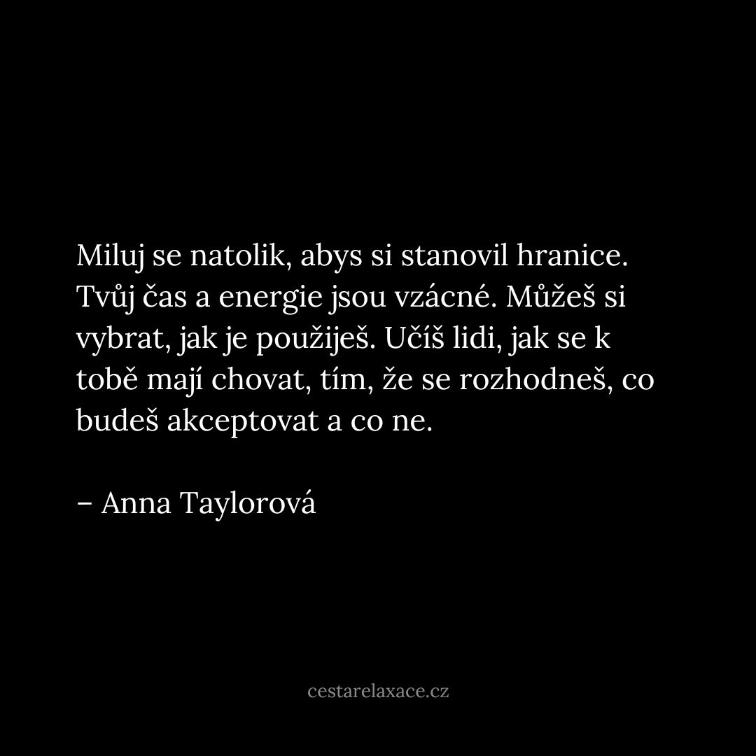 citát o sebelásce - Anna Taylorová